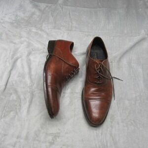 To Boot New York Adam Derrick Mens Shoes 8.5 Brown Leather Oxford Cap Toe Italy
